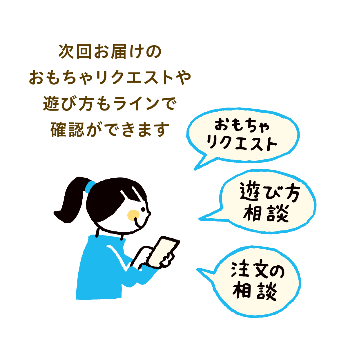 スマートフォンで入力するママ