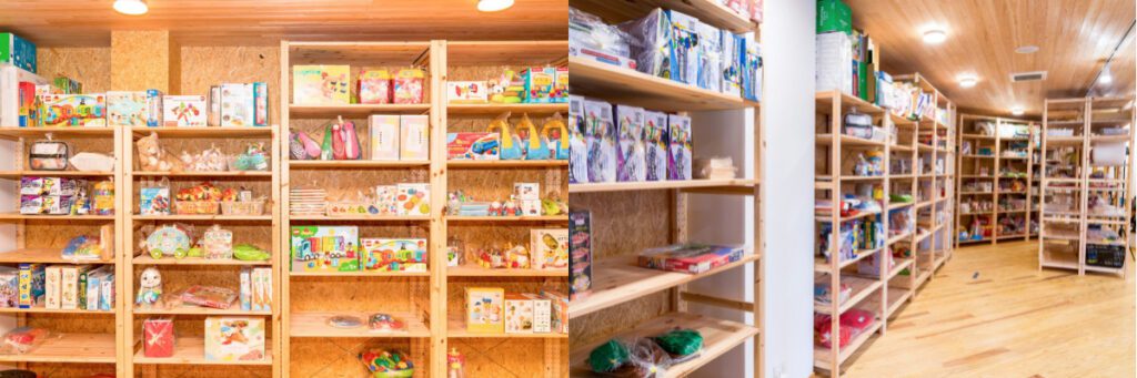 知育玩具やおもちゃのレンタル・サブスク キッズラボラトリー　おもちゃ棚