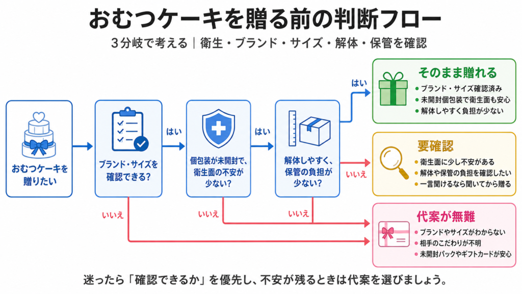 代案の選び方フロー（確認できる場合・できない場合の分岐）