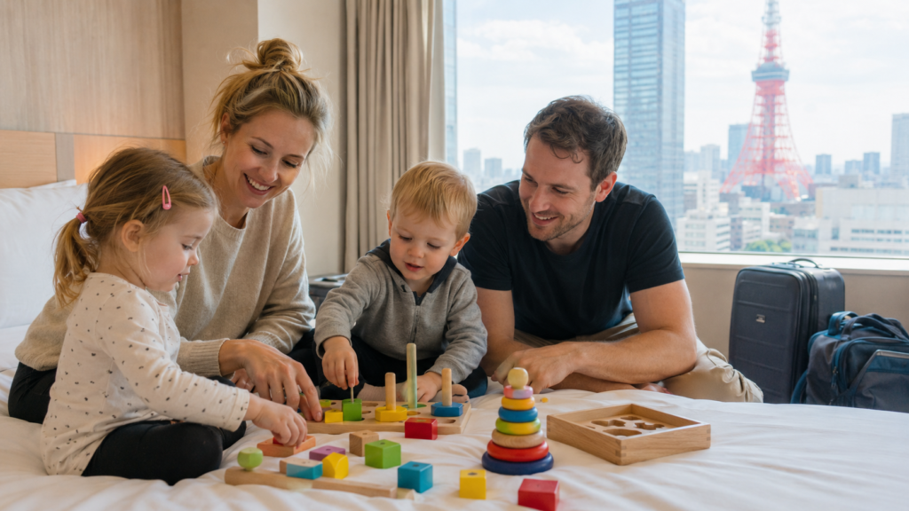 Kids Laboratory Short-Term Toy Rental in a Japan Hotel Room