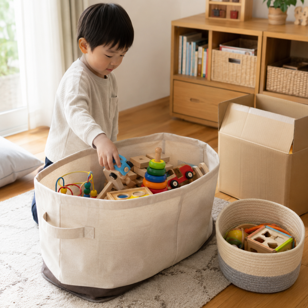 おもちゃ収納バッグ サブスク レンタルおもちゃ 一時置き 管理