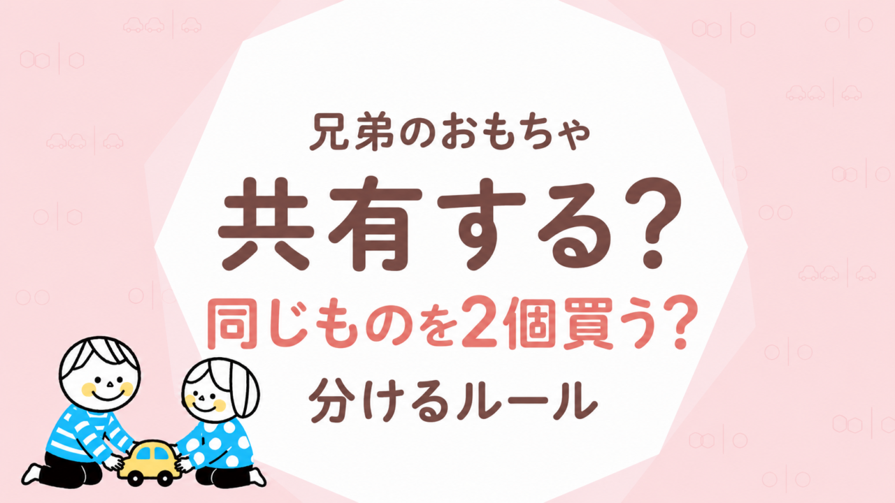 兄弟のおもちゃは共有する？同じものを2個買う判断と分けるルール