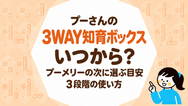 プーさんの3WAY知育ボックスはいつから？プーメリーの次に選ぶ目安と3段階の使い方